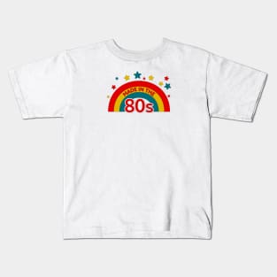 Made in the 80s with Retro Rainbow Colors Kids T-Shirt